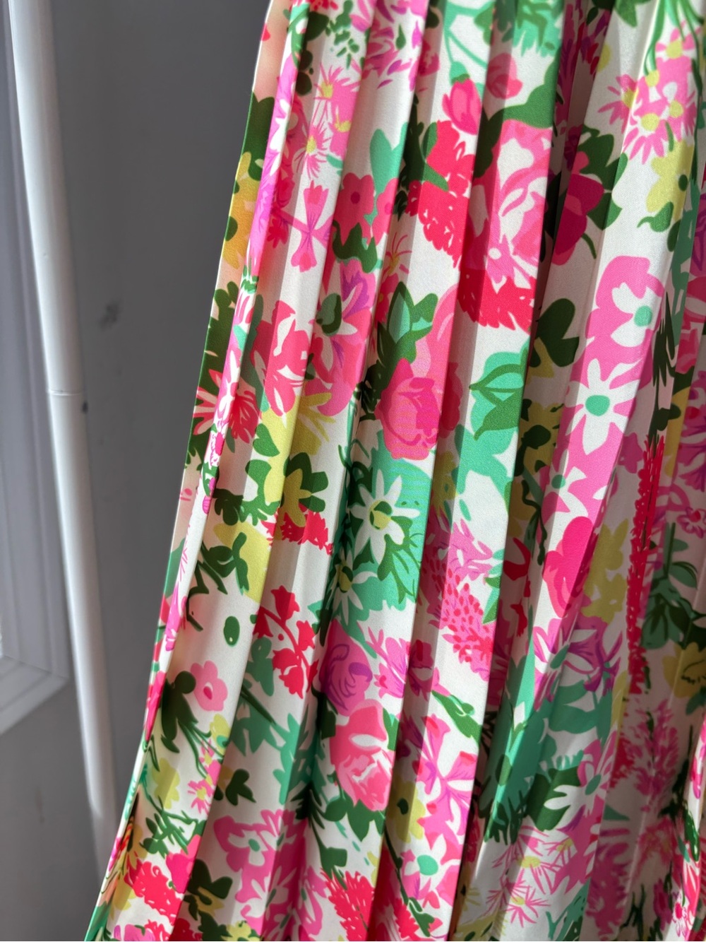 Tuckernuck Fiora Floral Pleat Fit And Flare Dress Womens Multicolor Large NWT M3 - Picture 3 of 8